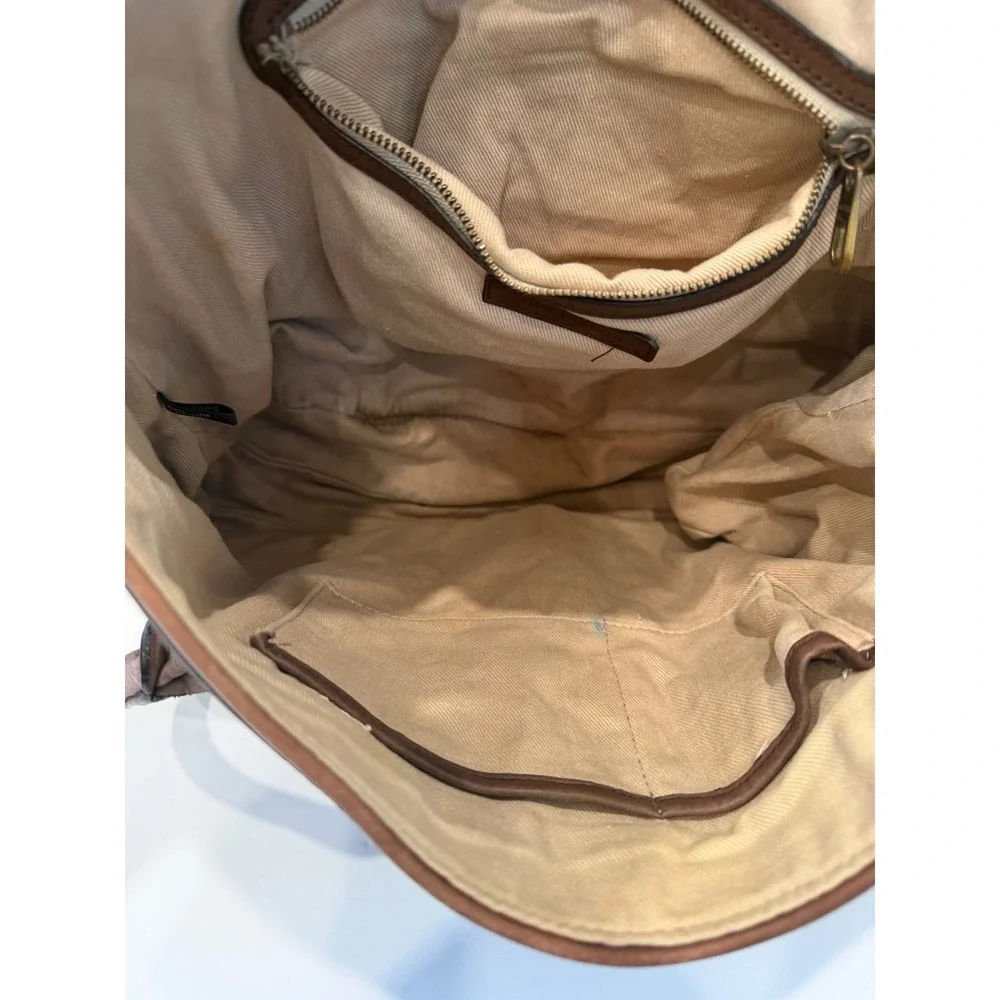 Vintage Ann‎ Taylor Large Brown Leather Hobo Shoulder Bag Purse